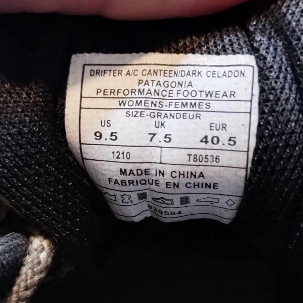 Patagonia Drifter A/C Hiking Shoes, Women's Size 9.5, Brown & Green, Goo… - Picture 10 of 16